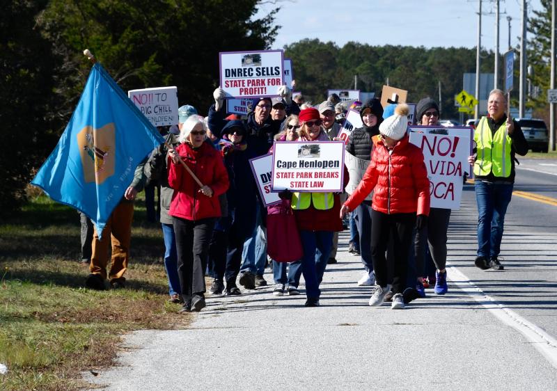 Organizers of the March to Preserve Our Park say it’s crucial for people to contact legislators and state officials about their opposition to a restaurant in Cape Henlopen State Park.