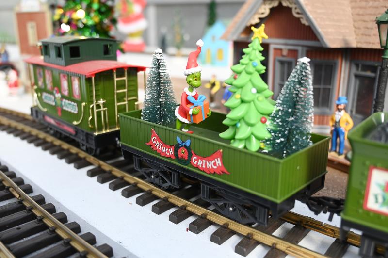 The Grinch is even in the train displays.