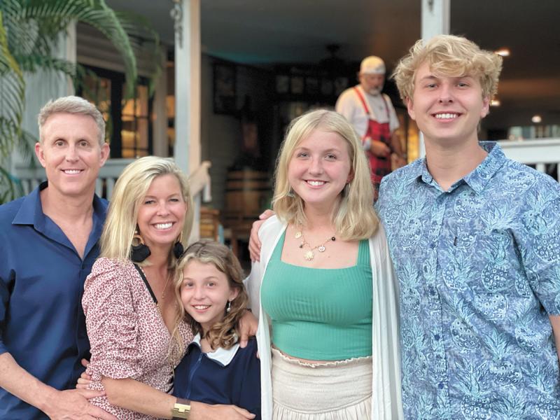 Chris Schell, left, with (l-r) his wife Lori Schell and kids Kindle, Cassidy and Caden. SUBMITTED PHOTO