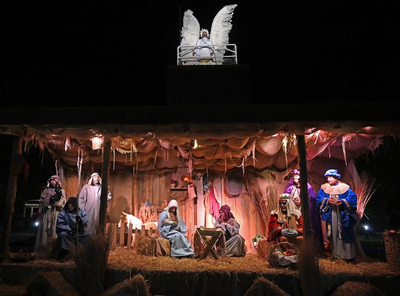 Members of three local churches portrayed Mary, Joseph and others in the Good Ole Boy Foundation’s living nativity on The Circle in Georgetown Dec. 17. NICK ROTH PHOTOS