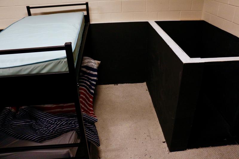 Station 2 in Lewes features a rescue simulator that mimic situations firefighters may come across in the field. This bunk bed and low closet simulate a child’s bedroom and where they may hide during a fire.