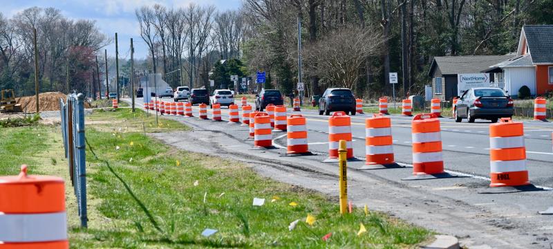 Phase 2 of the Route 24 widening and intersection improvement project from Mulberry Knoll Road to west of the schools is underway. RON MACARTHUR PHOTO