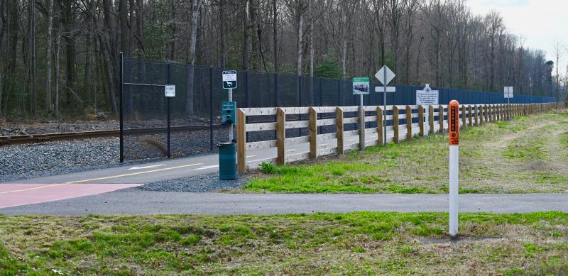 DelDOT is seeking additional funding to complete the remaining 6 miles of the Lewes-to-Georgetown Trail. The trail ends at Airport Road in Georgetown (above) and Fisher Road between Lewes and Harbeson.