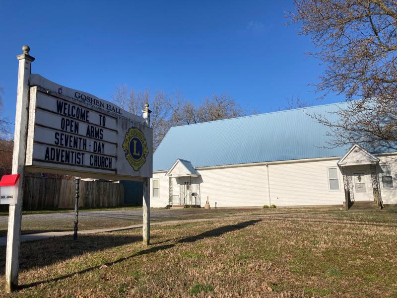 Open Arms Seventh Day Adventist Church has taken over the former Goshen Hall in downtown Milton. The church purchased the building from Goshen United Methodist Church in September. RYAN MAVITY PHOTO