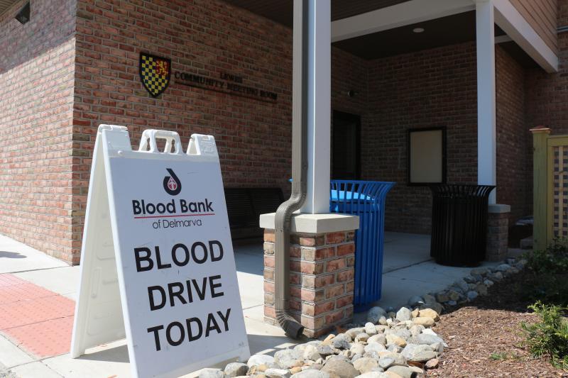The City of Lewes partnered with Delmarva Blood Bank to host its first blood drive April 21. AARON MUSHRUSH PHOTOS