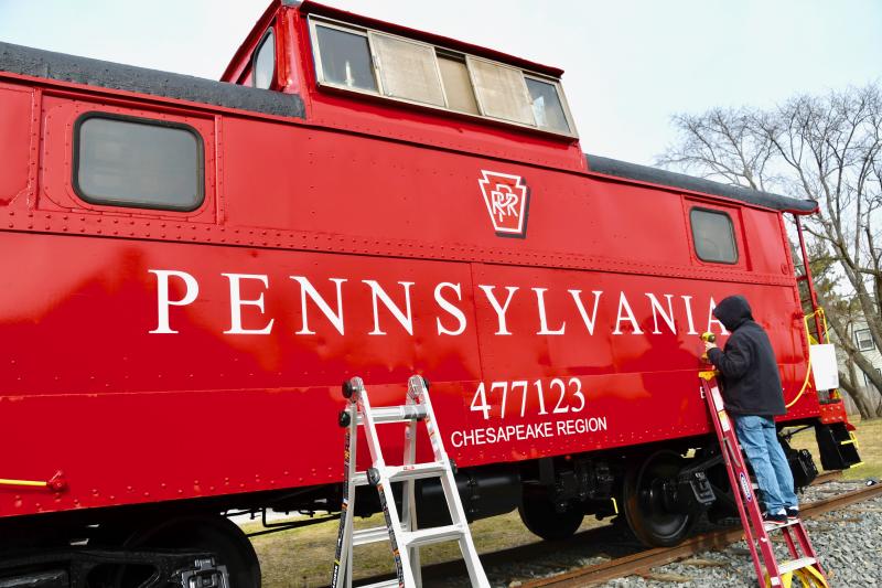 The Lewes Junction Railroad & Bridge Association led restoration efforts of a 1917 Pennsylvania Railroad caboose. It was moved to its new home in Stango Park at Lewes Junction in December 2022. RON MACARTHUR PHOTOS