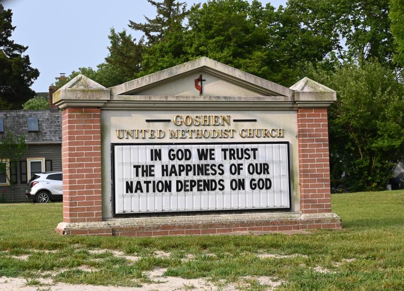 Goshen United Methodist Church in Milton always has a message for passersby.