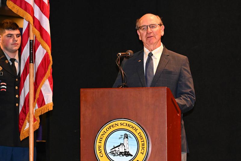 Rep. Jeffrey Hilovsky, R-Long Neck, gives the keynote address.