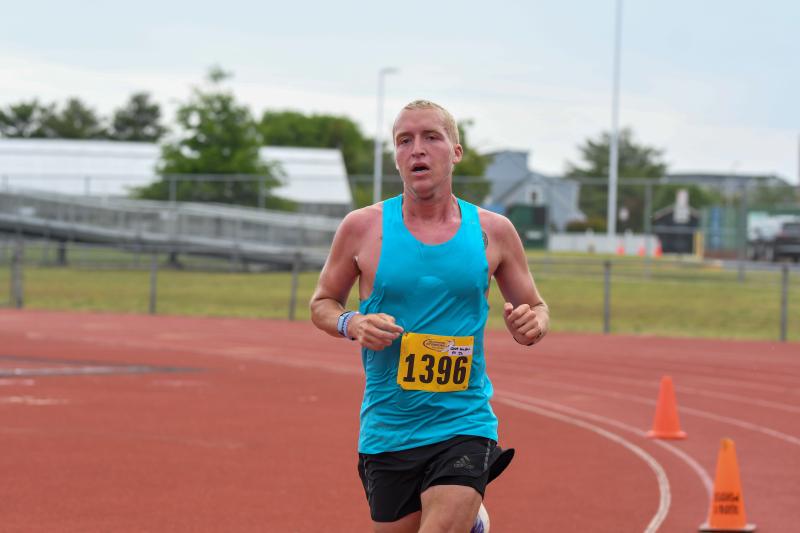 Austen Cave completes the Masser Five-Miler. DAVE FREDERICK PHOTOS