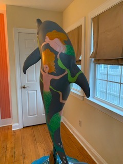 The dolphin that inspired the children's book was created by sculptor Edmund Silver and personalized by artist Julie Molyneux as part of a fundraising auction for Rehoboth Art League and Rehoboth Beach Main Street in 2003. SUBMITTED PHOTO