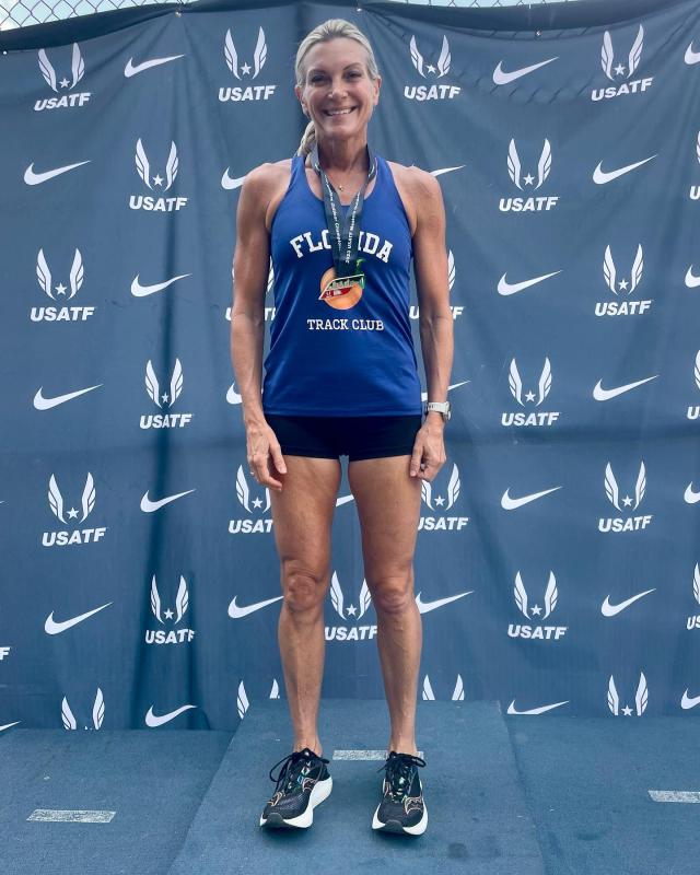 Sonja Friend-Uhl, 52, won four national titles at the recent USA Track and Field Masters competition. SUBMITTED PHOTO