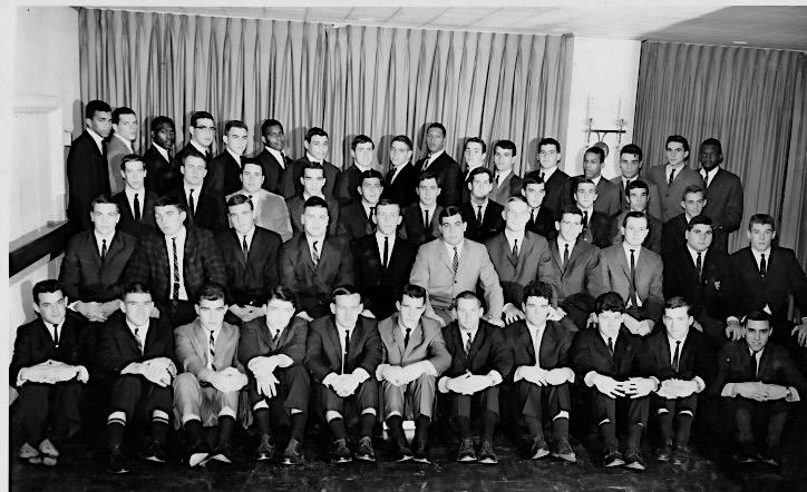 The 1963 All-Catholic, All-Inter-Ac and All-Public football teams.
In the second row from the bottom, Dave Frederick is second from left and John McMahon is third from right. PHILADELPHIA BULLETIN PHOTO