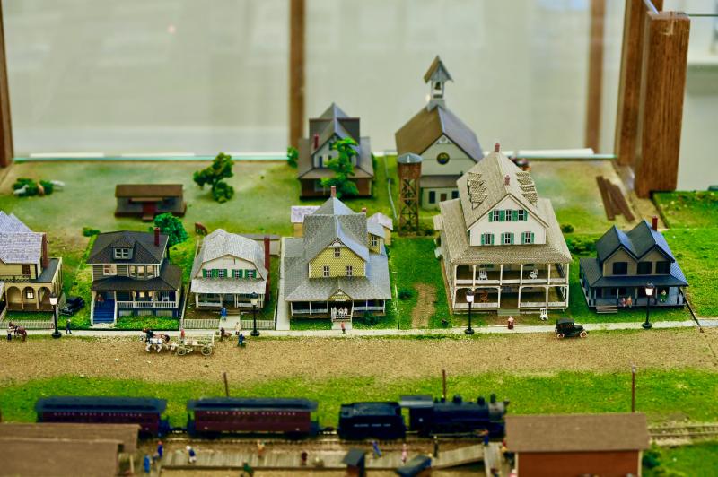 Paul Lovett’s diorama includes every structure along both sides of Rehoboth Avenue. He uses records and an insurance map to get the details of every building correct right down to the shutters.