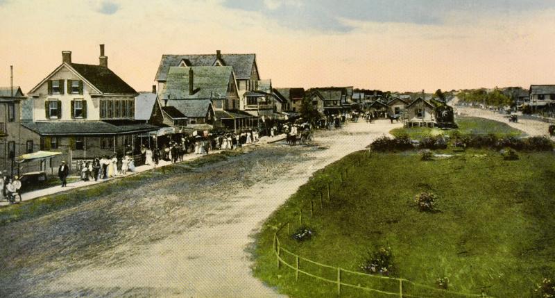 The railroad ended one block from the Rehoboth Beach Boardwalk with a train station and freight depot in the middle of Rehoboth Avenue. REHOBOTH MUSEUM COLLECTION
