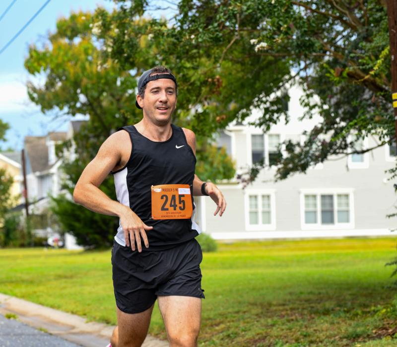 Cannonball 5K winner Mike Sheerin of New York.