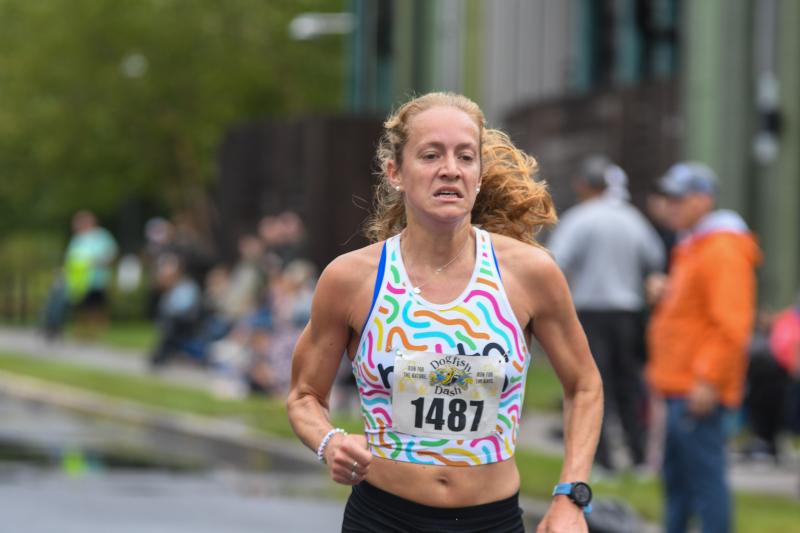 Angelina Spadaccini wins the women’s race in 23:43.
