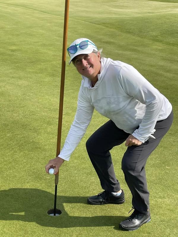 Diane Herndon of Rehoboth Beach made her ninth hole in one during an Aug. 28 round at Portmarnock Golf Club near Dublin, Ireland. She used her 8-iron for the ace at the 133-yard seventh hole. SUBMITTED PHOTO