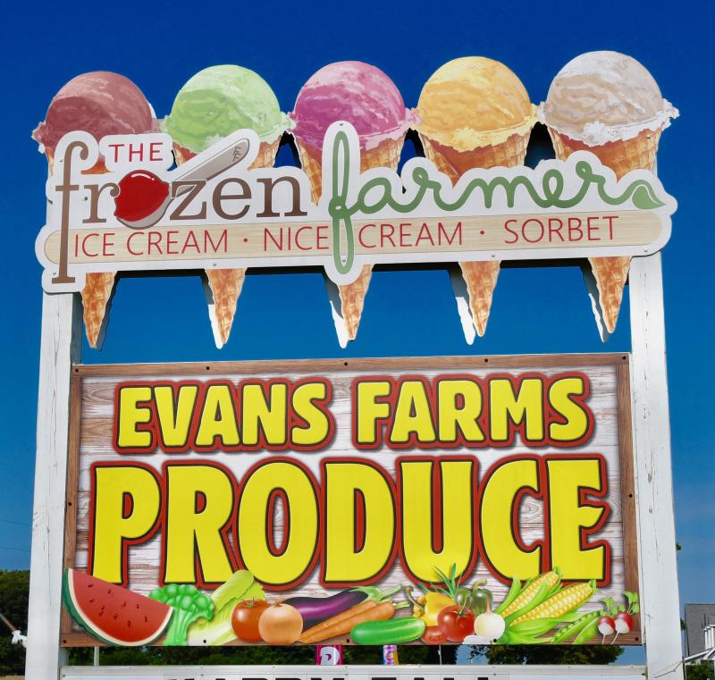 Evans Farm Produce is located along Route 404, as are several other markets, near Bridgeville.