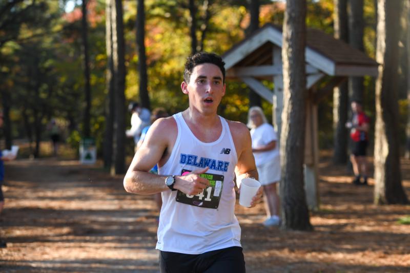 Race winner Alex Horgan finishes in 1:10:47.