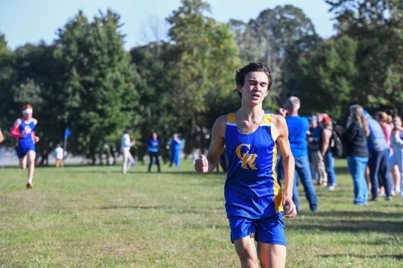 CR sophomore Griffin Spana wins the race in 16:00.