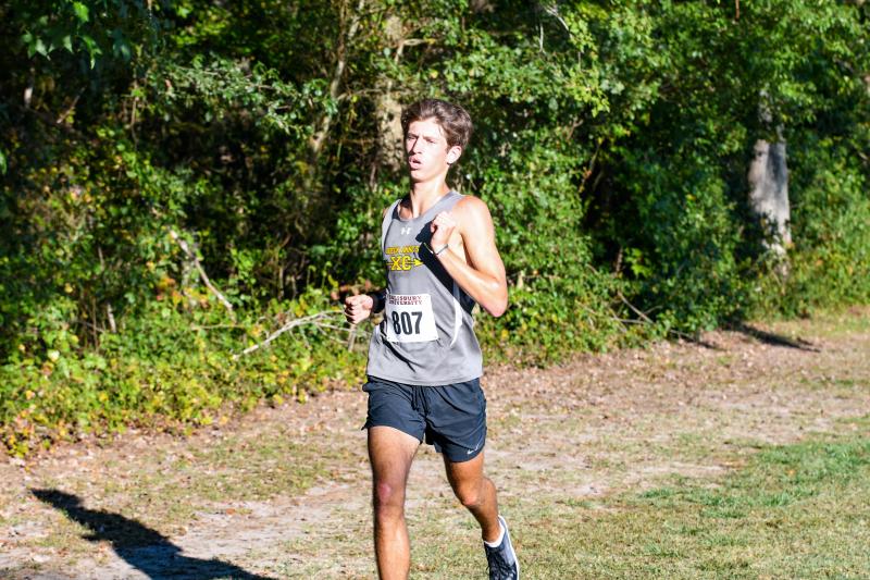 Ben Marks of Queen Anne’s wins the race in 16:10.