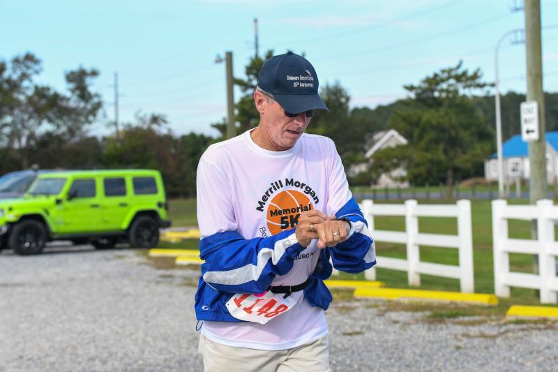 Don Zalenski checks the time.