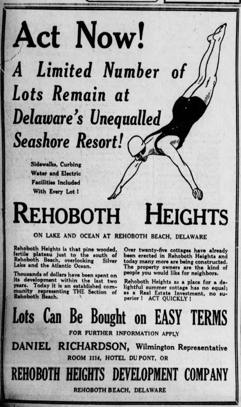 This ad appeared in the News Journal June 4, 1925. SOURCE: NEWSPAPERS.COM