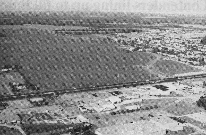 This is a 1995 aerial photograph of the open field along Route 1 before Pelican Square was built across from Midway Shopping Center. At one time, an expansion of the Rehoboth Outlets, now Tanger Outlets Surfisde, was proposed for the land. DENNIS FORNEY PHOTO