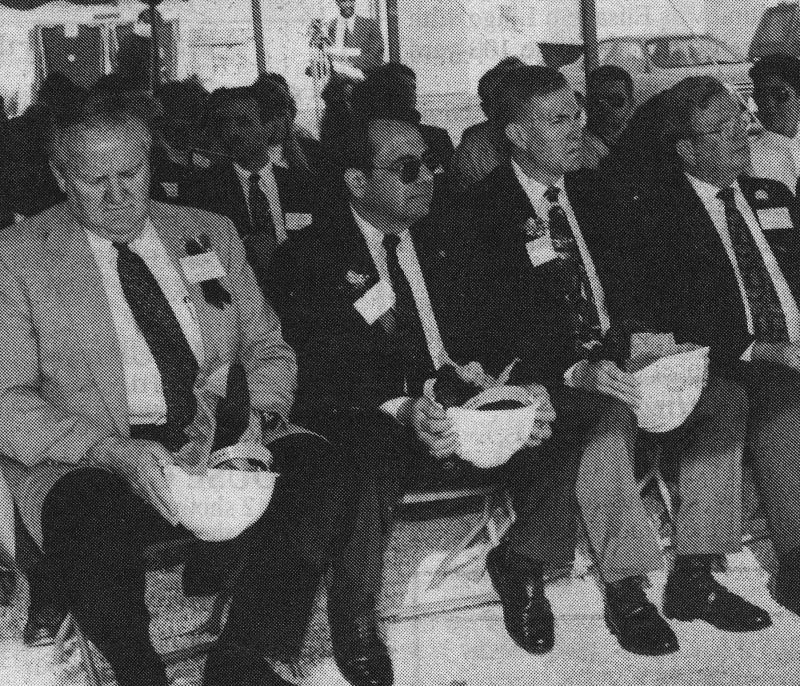 Sitting under the tent during speeches are (l-r) Sussex County Council President Dale Dukes, Sussex County Economic Development Director Frank Calio; 37th District Rep. John Schroeder and 18th District Sen. Robert Voshell.