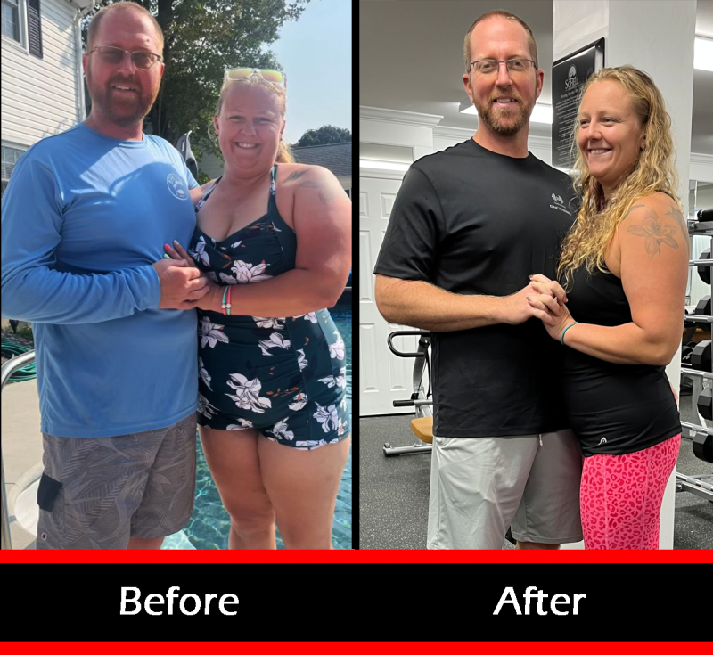Todd and Melissa Pryor lost 70 pounds of pure fat and dramatically improved their health and physical appearance. PHOTOS COURTESY OF ANTONIO TRAINING SYSTEMS