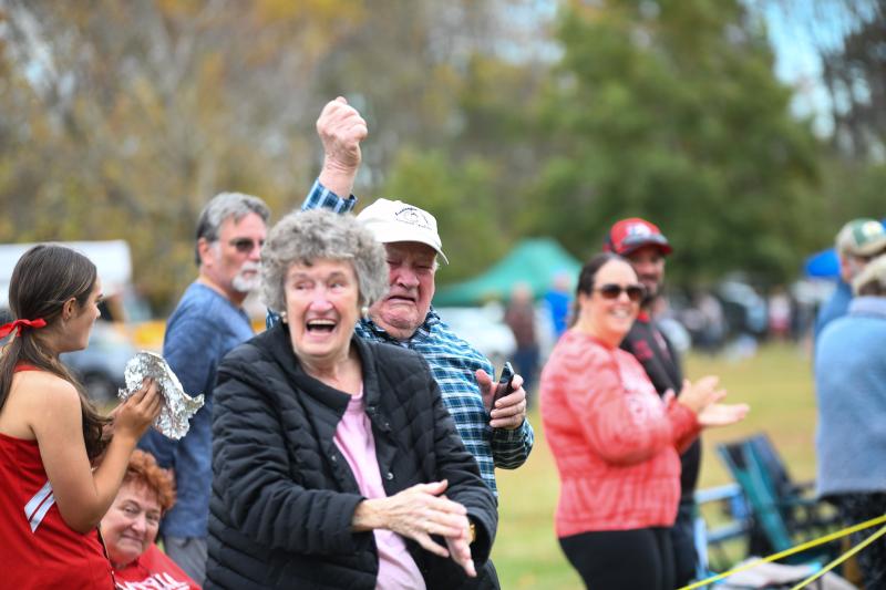 Marie and Jerry Cusick, grandparents of Patrick Craig, celebrate his win.