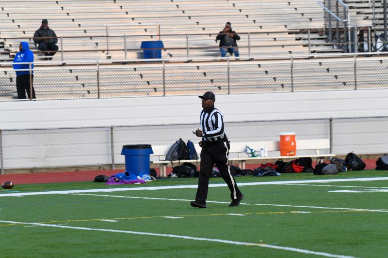 Late-arriving ref joins the game in progress.