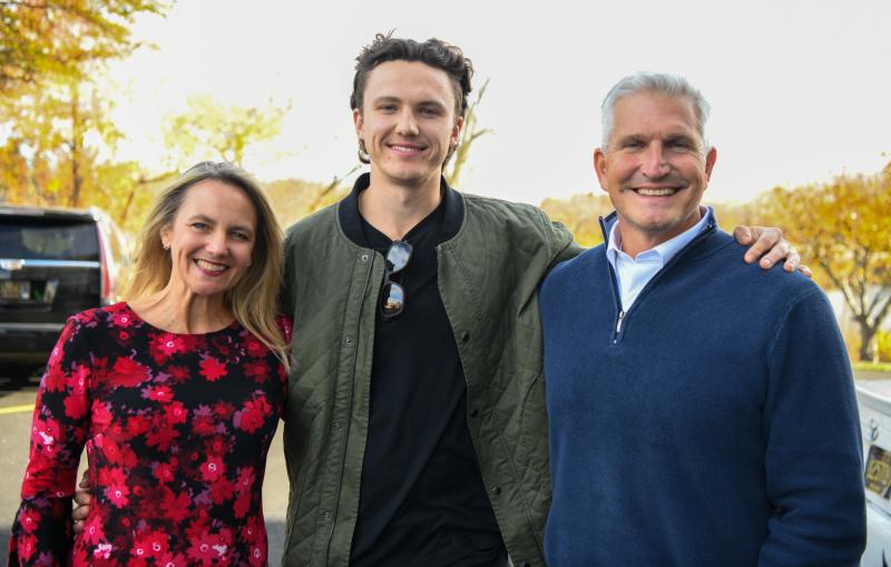 Zack Gelof with parents Kelly and Adam Gelof. DAVE FREDERICK PHOTOS