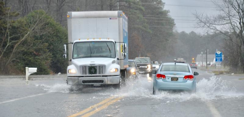 This is what several roads in the area south of Harbeson looked like on Dec. 18. Route 5 had several flooded areas. RON MACARTHUR PHOTO