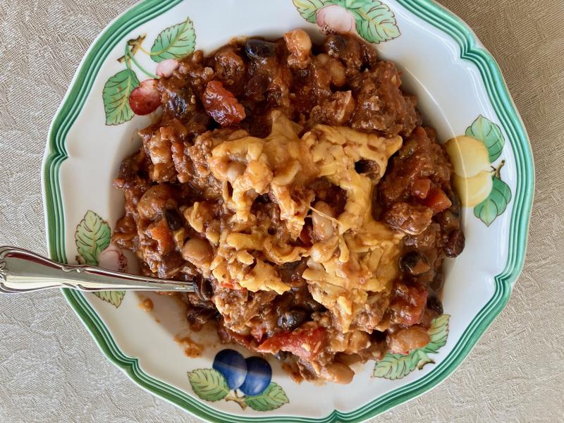 Whatever your favorite style of chili, it’s a great dish to warm up with on a cold day, especially with melted cheese on top. JACK CLEMONS PHOTO
