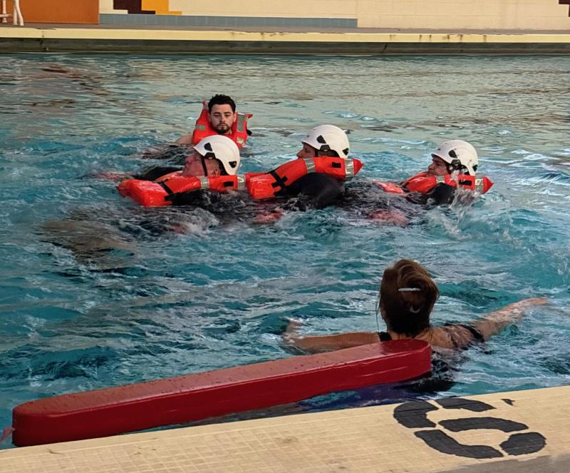 Trainees will learn about basic water safety and running through various scenarios that could happen while working offshore.
