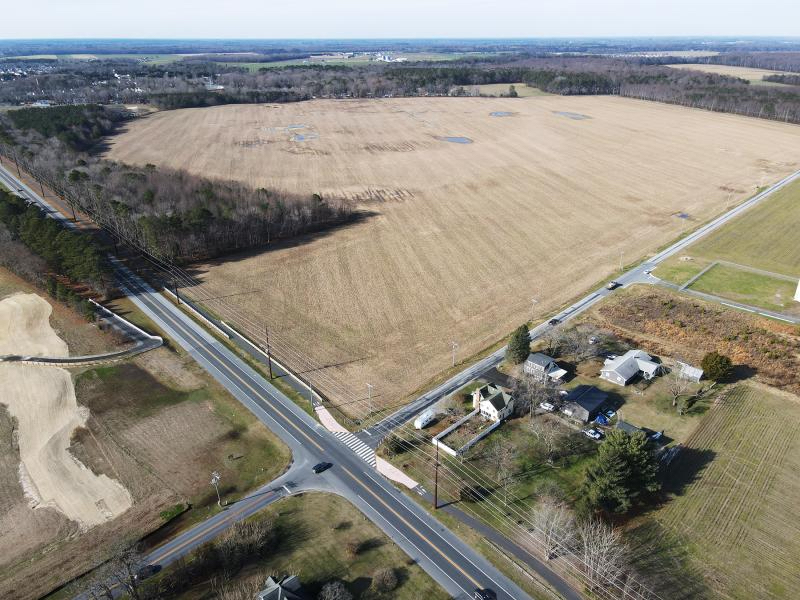 The proposed Cool Spring Crossing mixed-use community would be located on a 637-acre parcel at the intersection of Route 9 and Cool Spring Road west of Lewes. NICK ROTH PHOTO