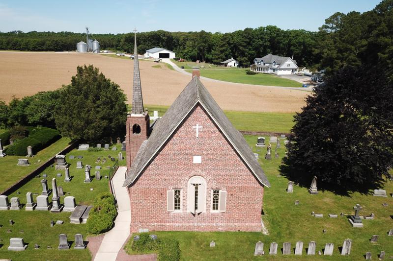 The historic St. George’s Chapel near Harbeson, constructed in 1794, will host the great Easter vigil for Holy Saturday, March 30, with special scripture readings and music. NICK ROTH PHOTO