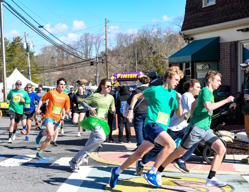 Teenagers take the turn as they’re chased by 500 leprechauns.