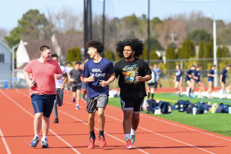 A grueling track workout can also be fun.