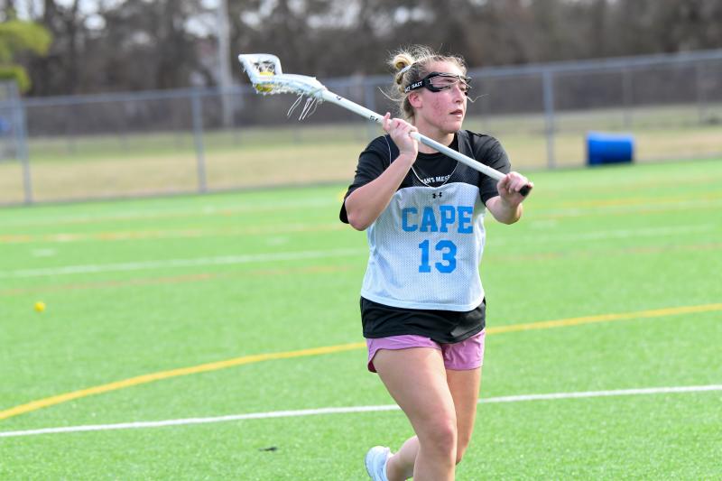 Carrie Clausius is one of 13 seniors on the girls’ lacrosse team.
