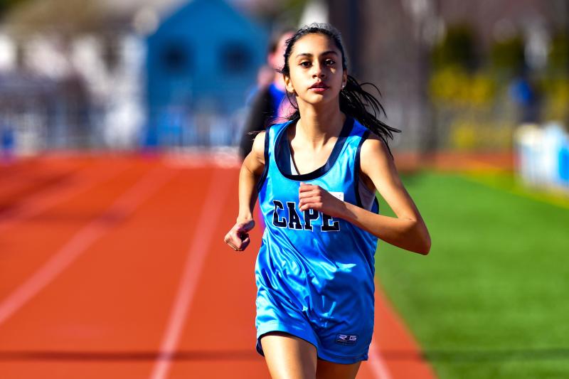 Alison Ortiz-Rivera wins the 1,600 in 6:19. She also won the triple jump. DAVE FREDERICK PHOTOS