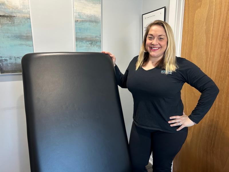 Jillian Kemmerlin, a lymphedema specialist and occupational therapist in Lewes, is not just a caregiver helping cancer survivors, she’s also a survivor herself, having been diagnosed with melanoma when she was 22. As a result of surgeries to remove the melanoma, she developed lymphedema, a condition of swelling that restricts range of motion. In her job, she helps patients ease the swelling and be able to have free movement in their daily life. RYAN MAVITY PHOTO