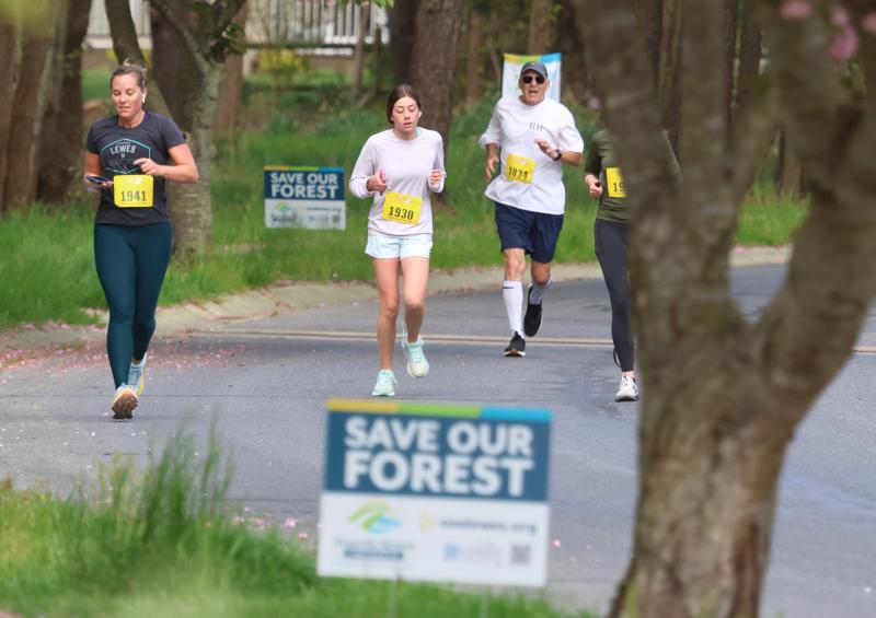 Runners make their way past Fourth Street Preserve in Lewes during the inaugural Race for Open Space. The event was a fundraiser for the campaign to buy and protect the 29-acre preserve. BILL SHULL PHOTOS
