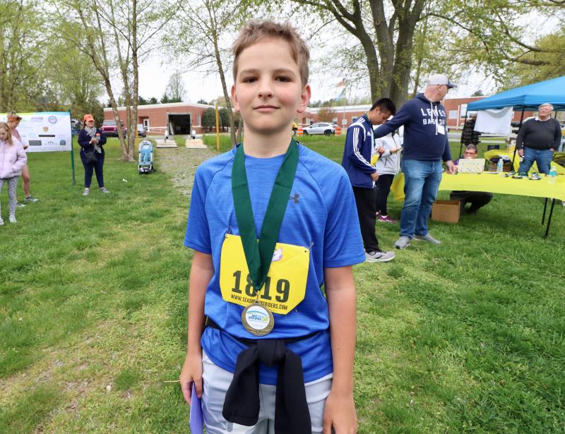 Gavin Charles took first in the male 10-13 category.
