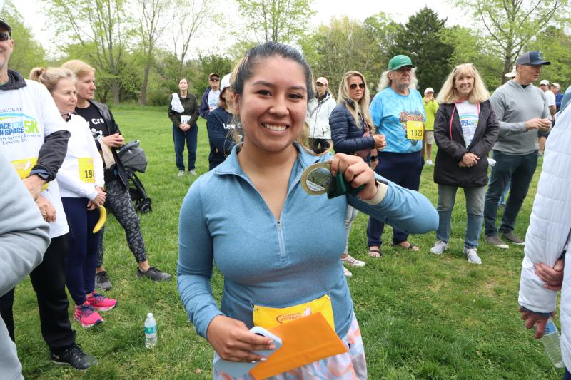 Jessica Cac of Laurel finished first in the female 20-29 category.