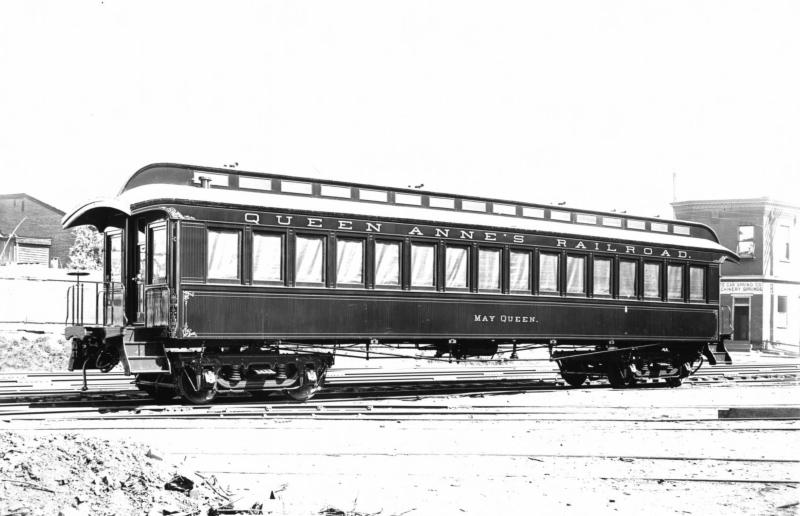 A passenger car for the Queen Anne’s Railroad. SOURCE: DELAWARE PUBLIC ARCHIVES