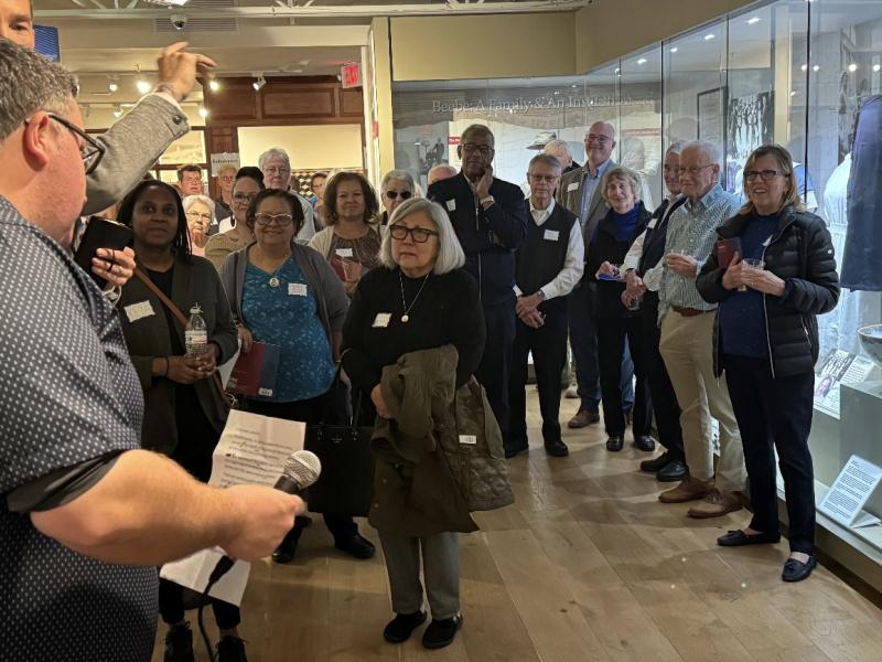 The Voices Heard exhibit opened with a reception April 19. About 100 people came to see photos that show the history of African Americans in Lewes.