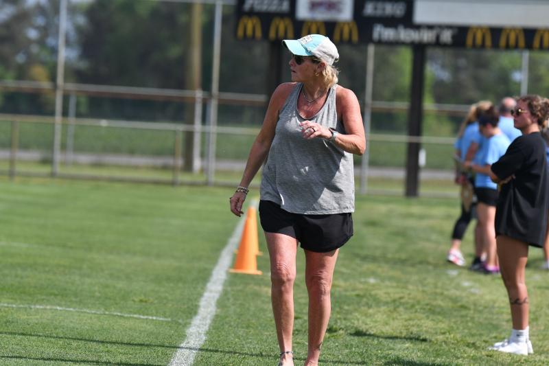 Sussex Tech assistant coach Robin Verdery stays alert.