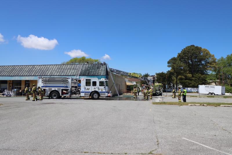 Firefighters responded to Rehoboth Beach Plaza for a reported fire May 1. BILL SHULL PHOTOS